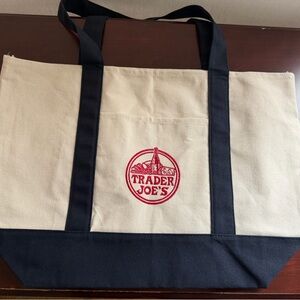 Trader Joe's Canvas Tote Bag (navy) NWT